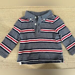 Janie and Jack striped long sleeve polo. No stains or damage